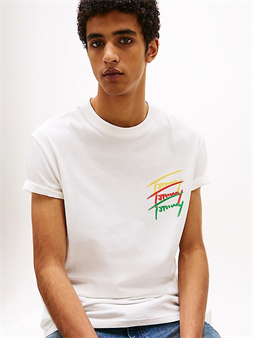Tommy Jeans Camiseta con logo gráfico en la espalda para hombre